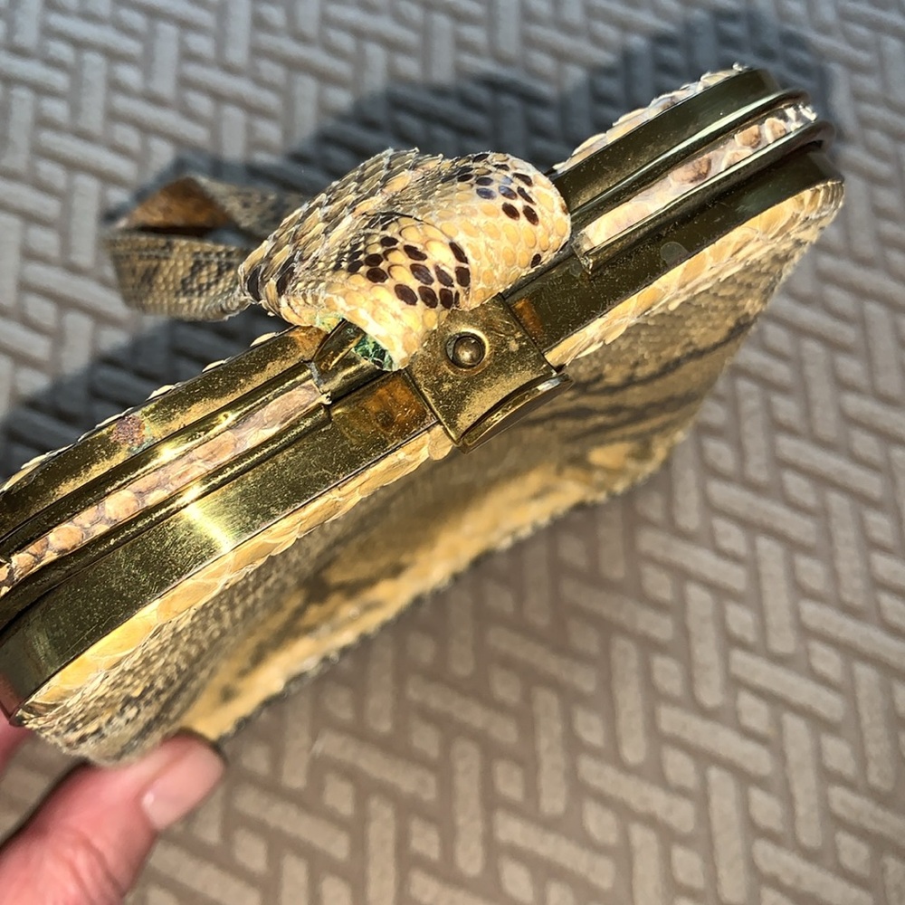 Vintage Python Evening Wristlet - Picture 7 of 7
